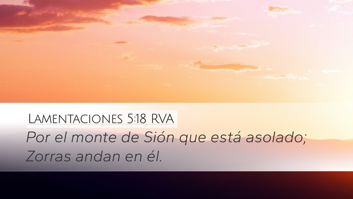 Lamentaciones 5:18 RVA Bible Verse Image