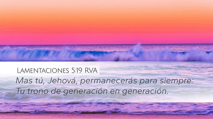 Lamentaciones 5:19 RVA Bible Verse Image