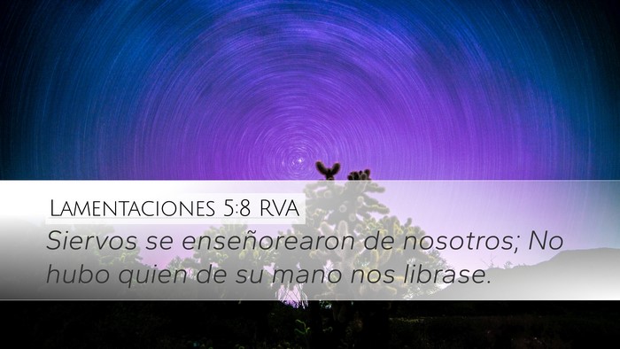 Lamentaciones 5:8 RVA Bible Verse Image