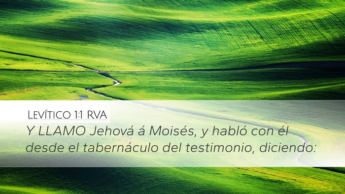 Levítico 1:1 RVA Bible Verse Image