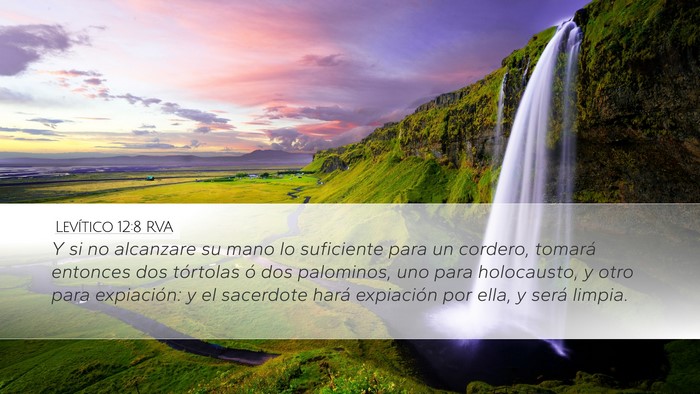 Levítico 12:8 RVA Bible Verse Image