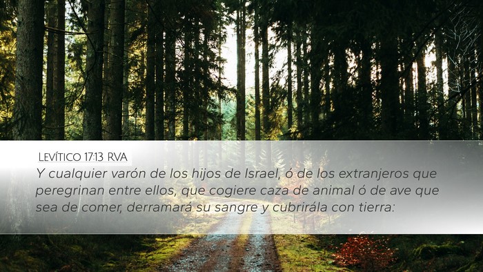 Levítico 17:13 RVA Bible Verse Image