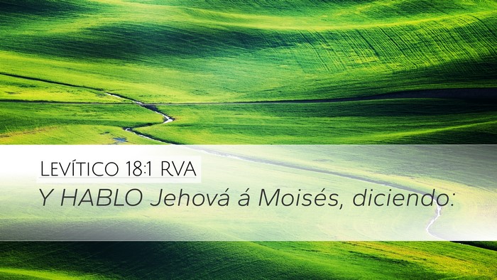 Levítico 18:1 RVA Desktop Wallpaper - Y HABLO Jehová á Moisés, - Desktop Bible Verse Wallpaper