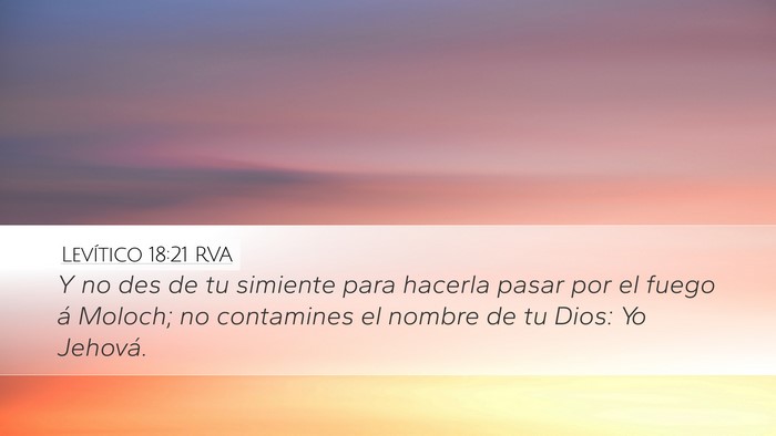Levítico 18:21 RVA Bible Verse Image
