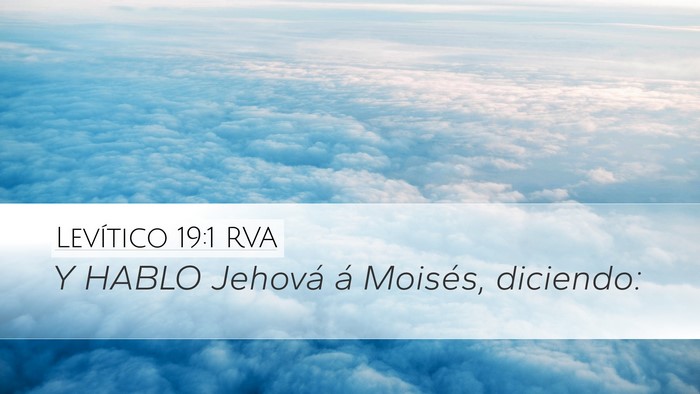 Levítico 19:1 RVA Desktop Wallpaper - Y HABLO Jehová á Moisés, - Desktop Bible Verse Wallpaper