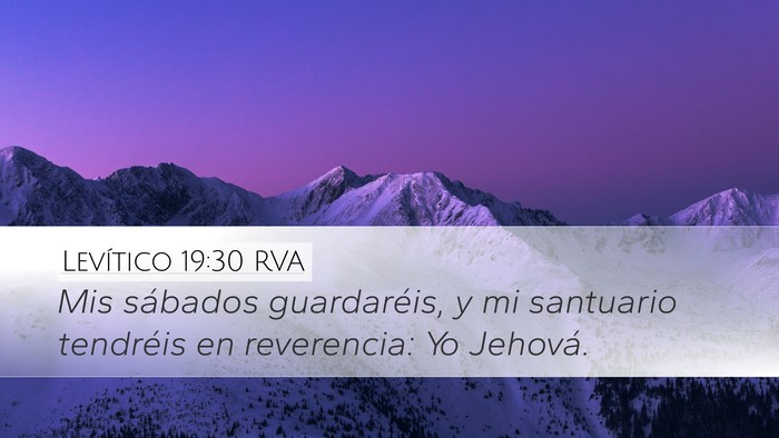 Levítico 19:30 RVA Bible Verse Image