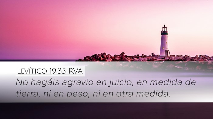 Levítico 19:35 RVA Bible Verse Image