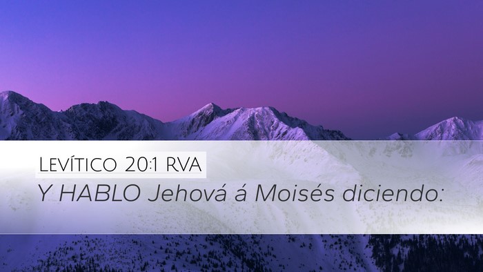 Levítico 20:1 RVA Desktop Wallpaper - Y HABLO Jehová á Moisés - Desktop Bible Verse Wallpaper