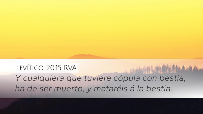 Levítico 20:15 RVA Bible Verse Image