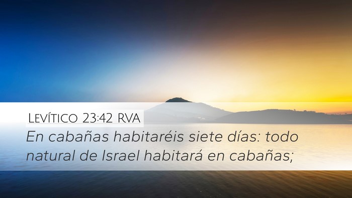Levítico 23:42 RVA Bible Verse Image