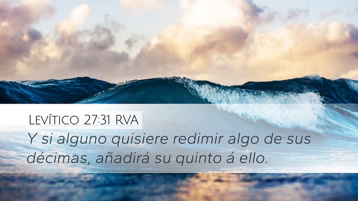 Levítico 27:31 RVA Bible Verse Image