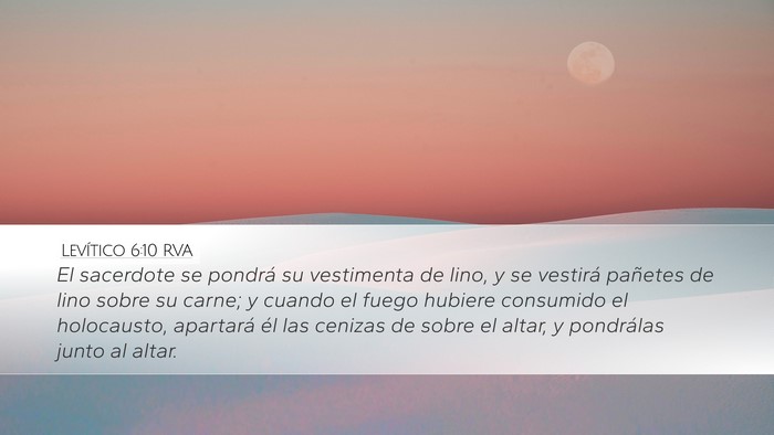 Levítico 6:10 RVA Bible Verse Image