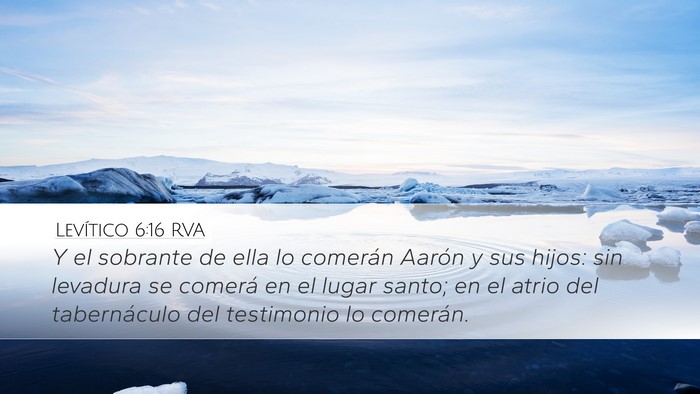 Levítico 6:16 RVA Bible Verse Image