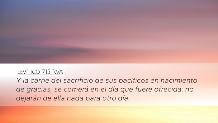 Levítico 7:15 RVA Bible Verse Image