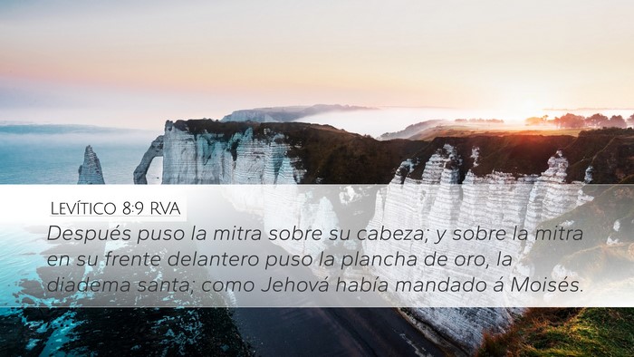 Levítico 8:9 RVA Bible Verse Image