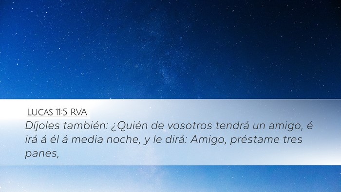 Lucas 11:5 RVA Desktop Wallpaper - Díjoles también: ¿Quién de vosotros tendrá - Desktop Bible Verse Wallpaper