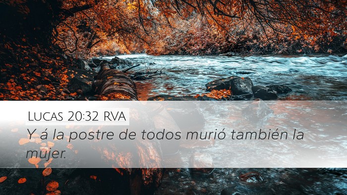 Lucas 20:32 RVA Desktop Wallpaper - Y á la postre de todos murió también la - Desktop Bible Verse Wallpaper