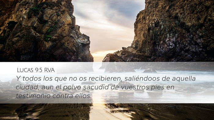 Lucas 9:5 RVA Bible Verse Image