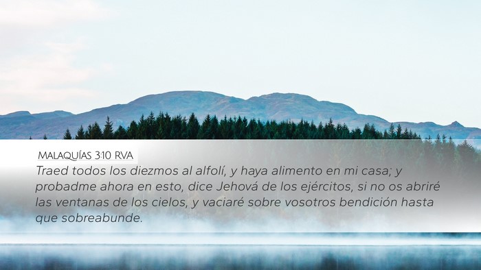 Malaquías 3:10 RVA Bible Verse Image