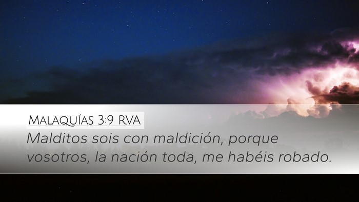 Malaquías 3:9 RVA Bible Verse Image