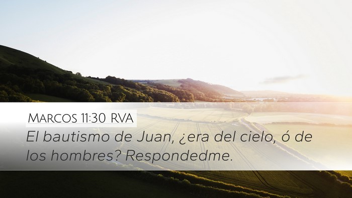 Marcos 11:30 RVA Bible Verse Image