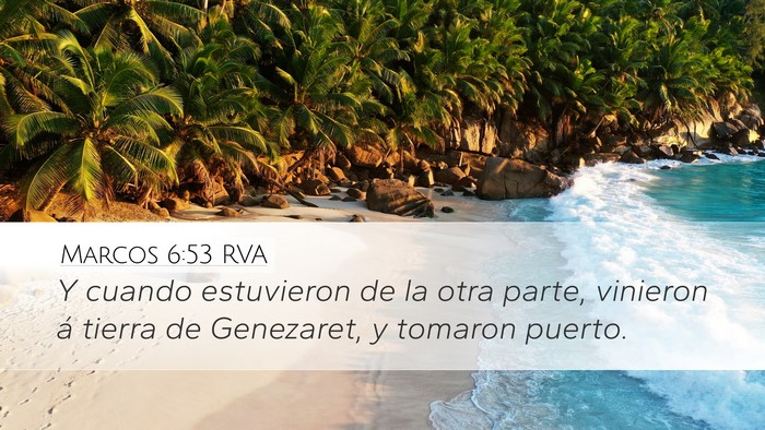Marcos 6:53 RVA Bible Verse Image