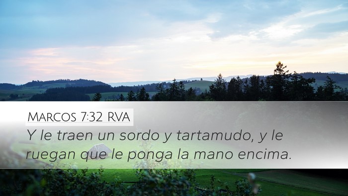Marcos 7:32 RVA Bible Verse Image