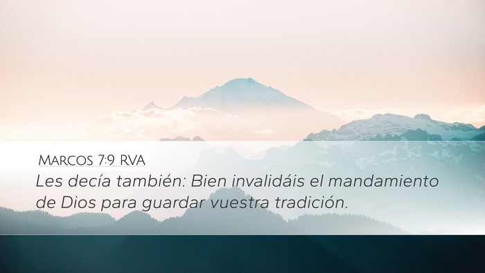 Marcos 7:9 RVA Bible Verse Image