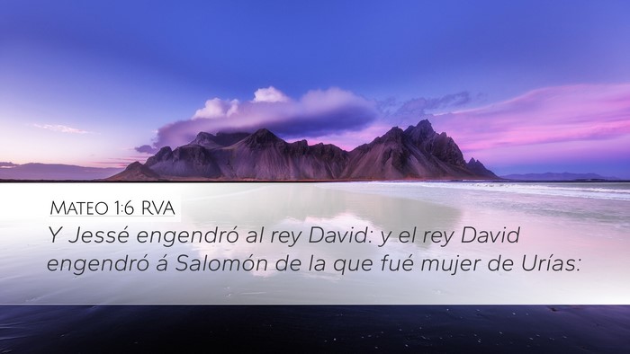 Mateo 1:6 RVA Bible Verse Image