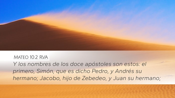 Mateo 10:2 RVA Bible Verse Image