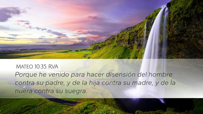 Mateo 10:35 RVA Bible Verse Image