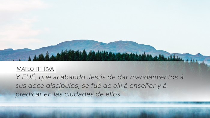 Mateo 11:1 RVA Bible Verse Image