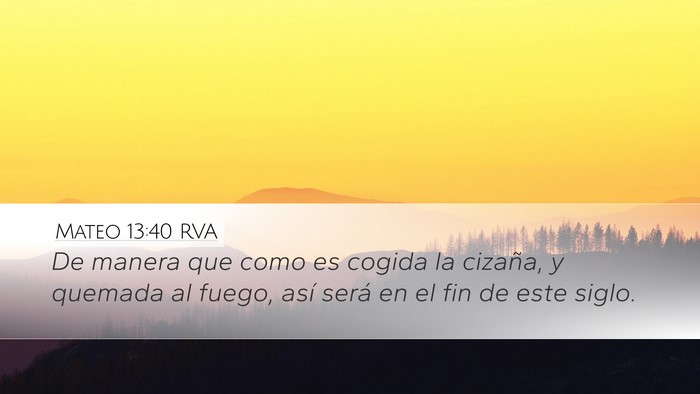 Mateo 13:40 RVA Bible Verse Image