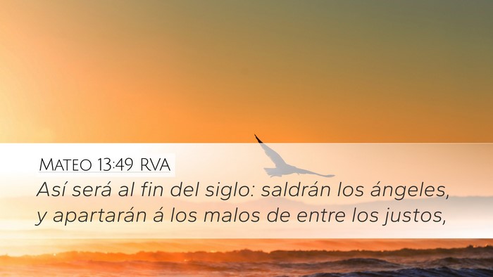 Mateo 13:49 RVA Bible Verse Image