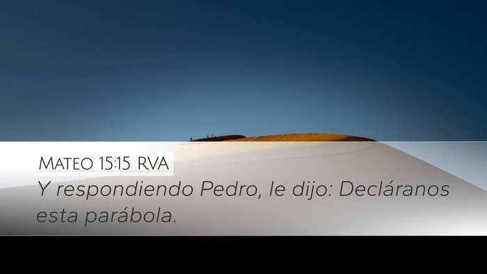 Mateo 15:15 RVA Bible Verse Image
