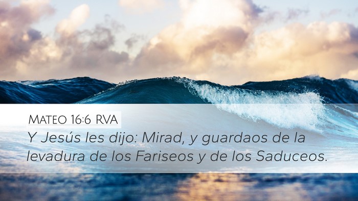 Mateo 16:6 RVA Bible Verse Image