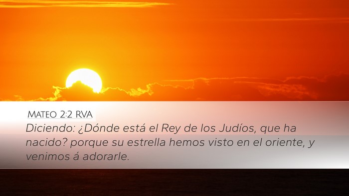 Mateo 2:2 RVA Bible Verse Image