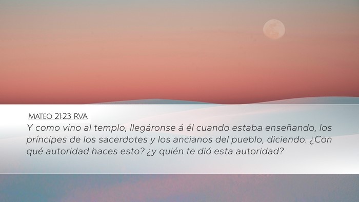 Mateo 21:23 RVA Bible Verse Image