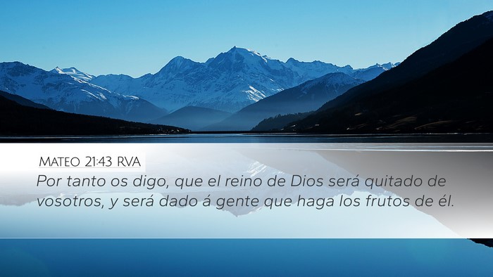 Mateo 21:43 RVA Bible Verse Image
