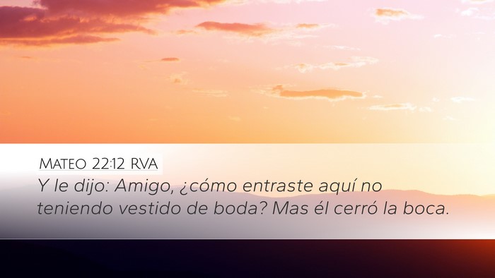 Mateo 22:12 RVA Bible Verse Image