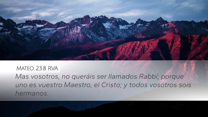 Mateo 23:8 RVA Bible Verse Image