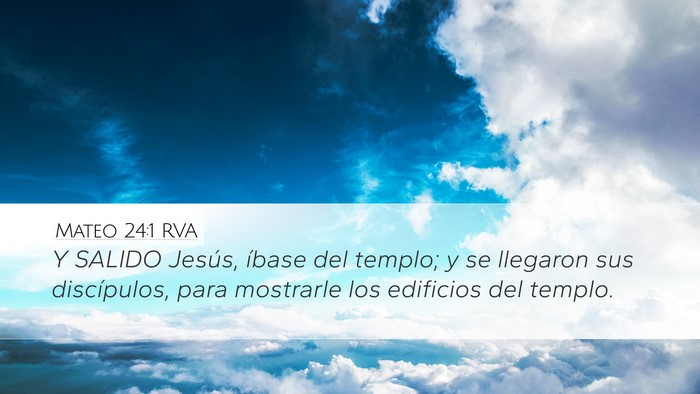 Mateo 24:1 RVA Bible Verse Image
