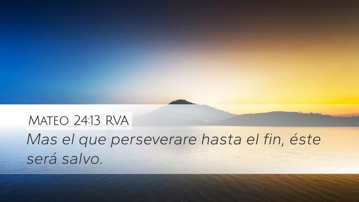 Mateo 24:13 RVA Bible Verse Image