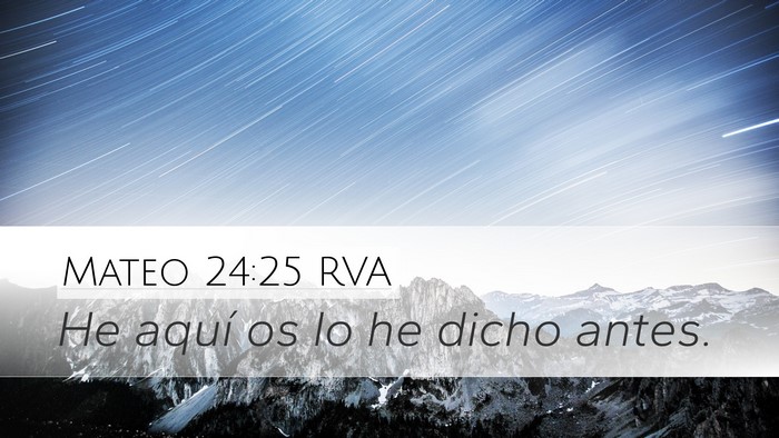 Mateo 24:25 RVA Bible Verse Image
