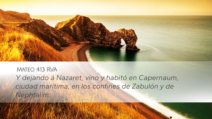 Mateo 4:13 RVA Bible Verse Image