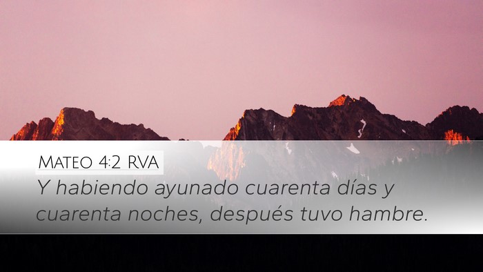 Mateo 4:2 RVA Bible Verse Image