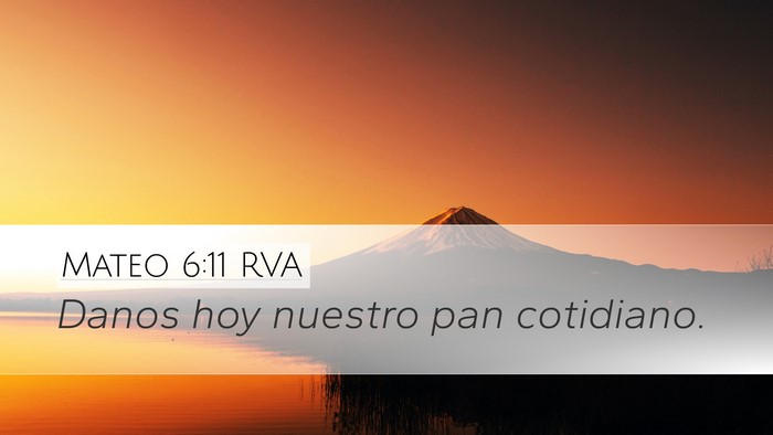Mateo 6:11 RVA Bible Verse Image