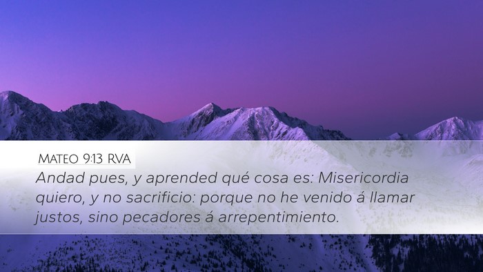 Mateo 9:13 RVA Bible Verse Image