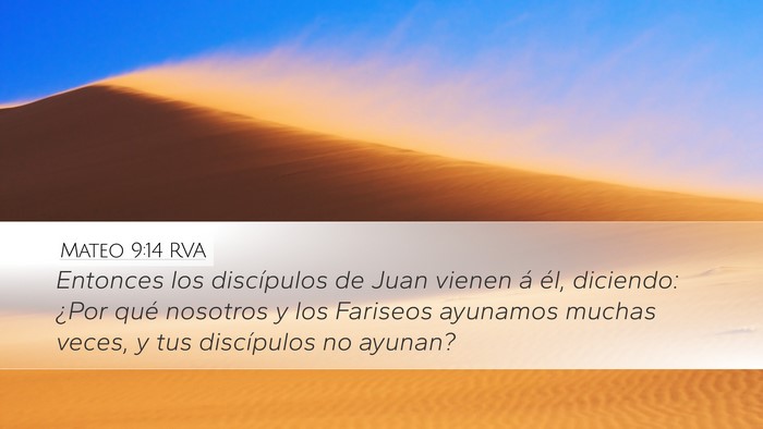 Mateo 9:14 RVA Bible Verse Image