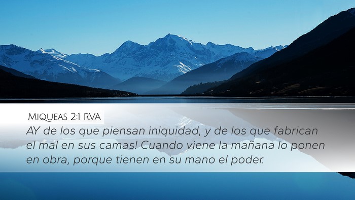 Miqueas 2:1 RVA Bible Verse Image